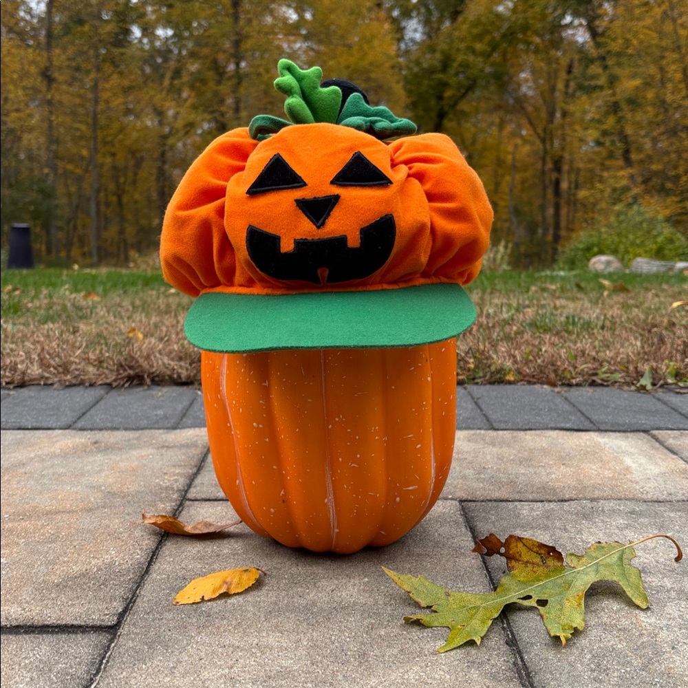 Jack O’ Lantern Hat Pumpkin Ball Cap Easy Costume October Kids Teen Adult Unisex